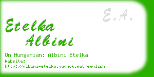 etelka albini business card